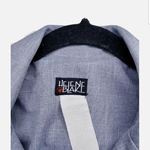Helene Blake Gray Blazer Dress Button Up Long